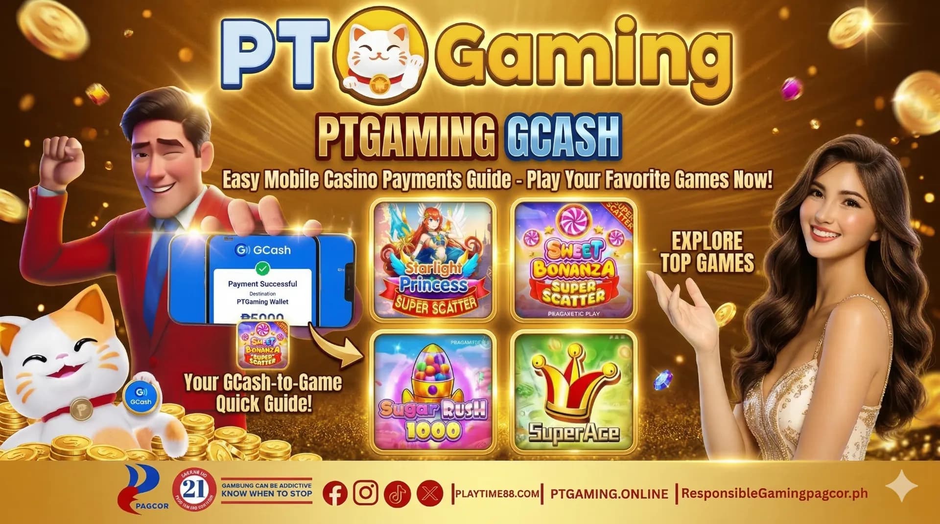 PTGaming GCash Mobile Casino Payments